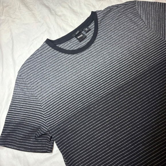 Hugo Boss Other - HUGO BOSS Men's Slim Fit Striped T-Shirt Gray Black Size XXL